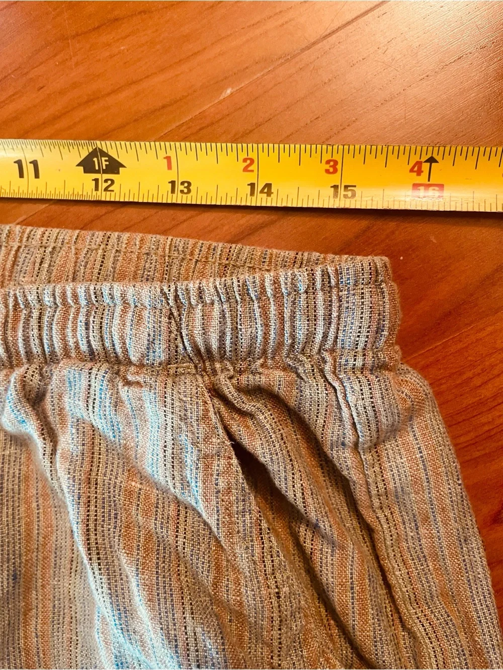 VTG The Territory Ahead 100% Linen Trouser Pants Earthy Striped Woven Men’s sz L